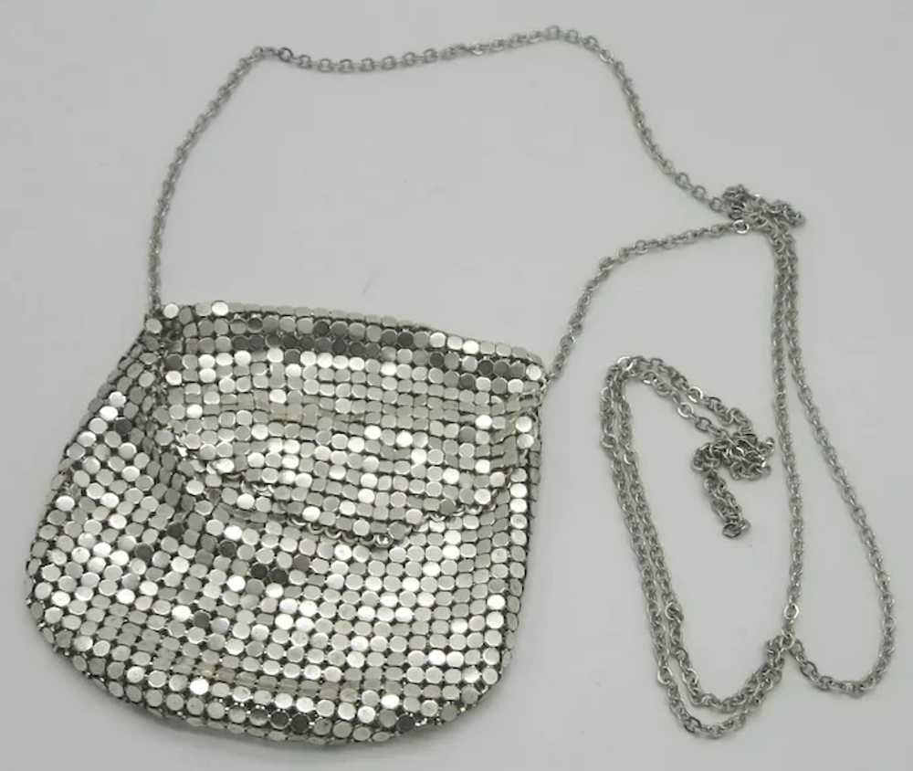 Vintage Silver Mesh Pouch or Purse for Necklace o… - image 4