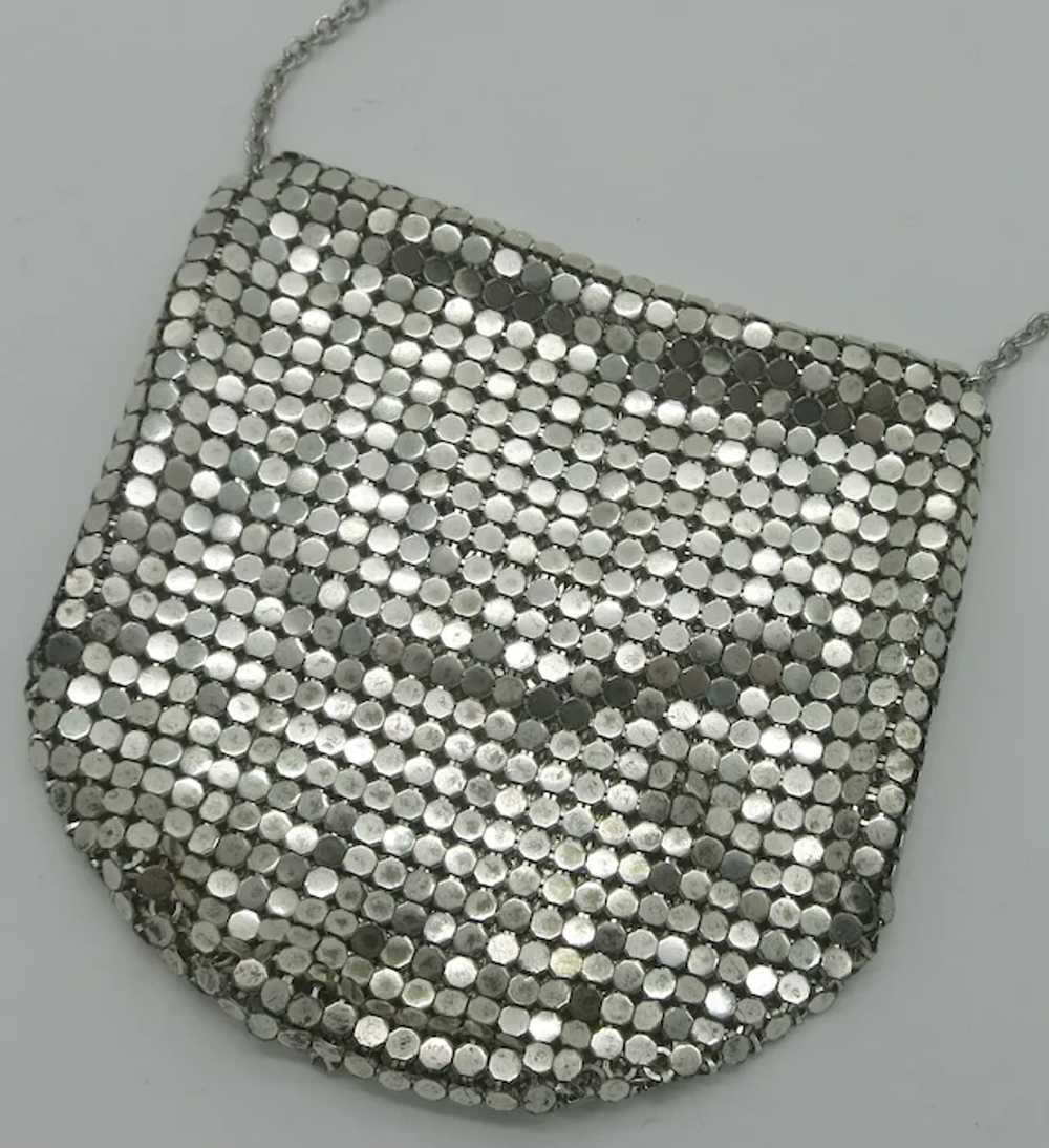 Vintage Silver Mesh Pouch or Purse for Necklace o… - image 5