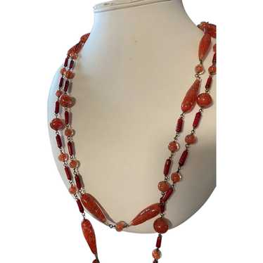 Antique Murano Glass Flapper Necklace - image 1