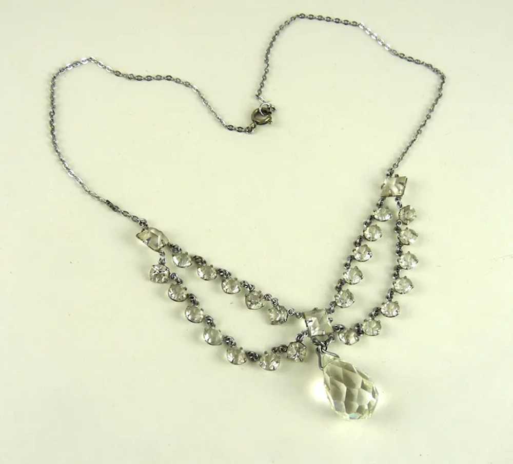 Vintage Art Deco Festoon Drop Necklace - image 2