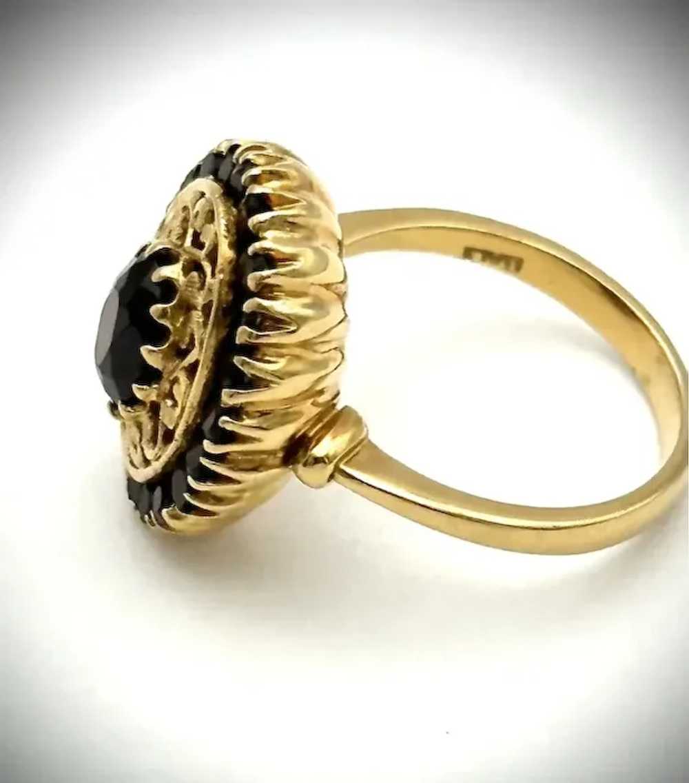14kt Ladies Victorian garnet ring - image 2
