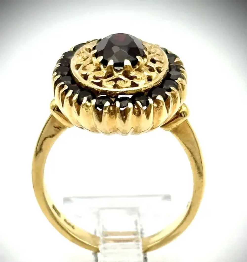 14kt Ladies Victorian garnet ring - image 5