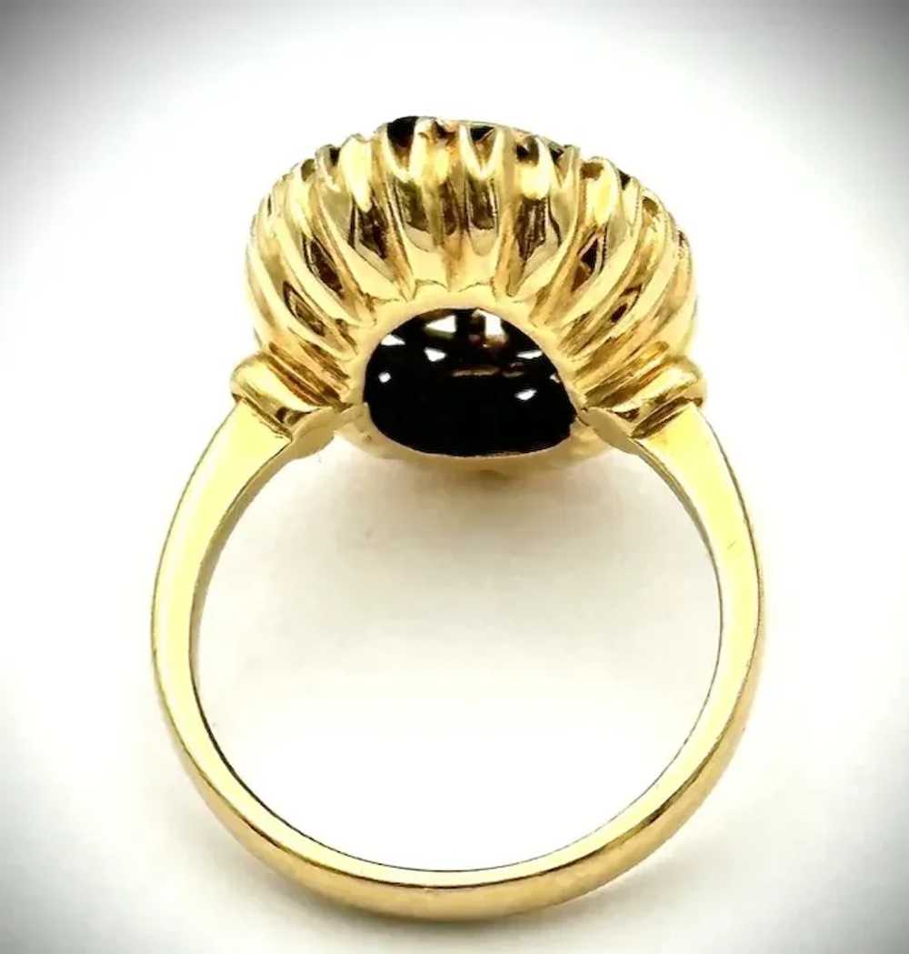 14kt Ladies Victorian garnet ring - image 6
