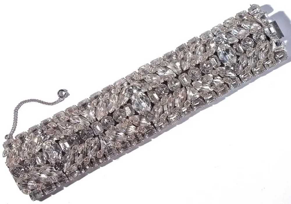 EISENBERG GLITZ Huge Signed Rhinestone Crystal Br… - image 3