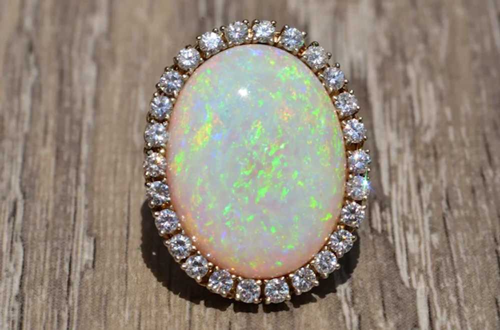 Impressive 22 Carat Natural Australian Opal Ring … - image 2