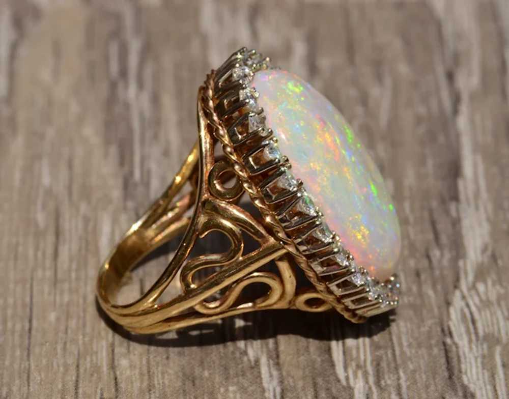 Impressive 22 Carat Natural Australian Opal Ring … - image 4
