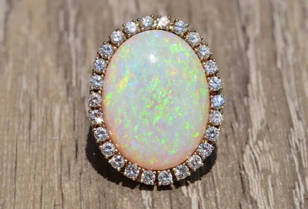 Impressive 22 Carat Natural Australian Opal Ring … - image 7