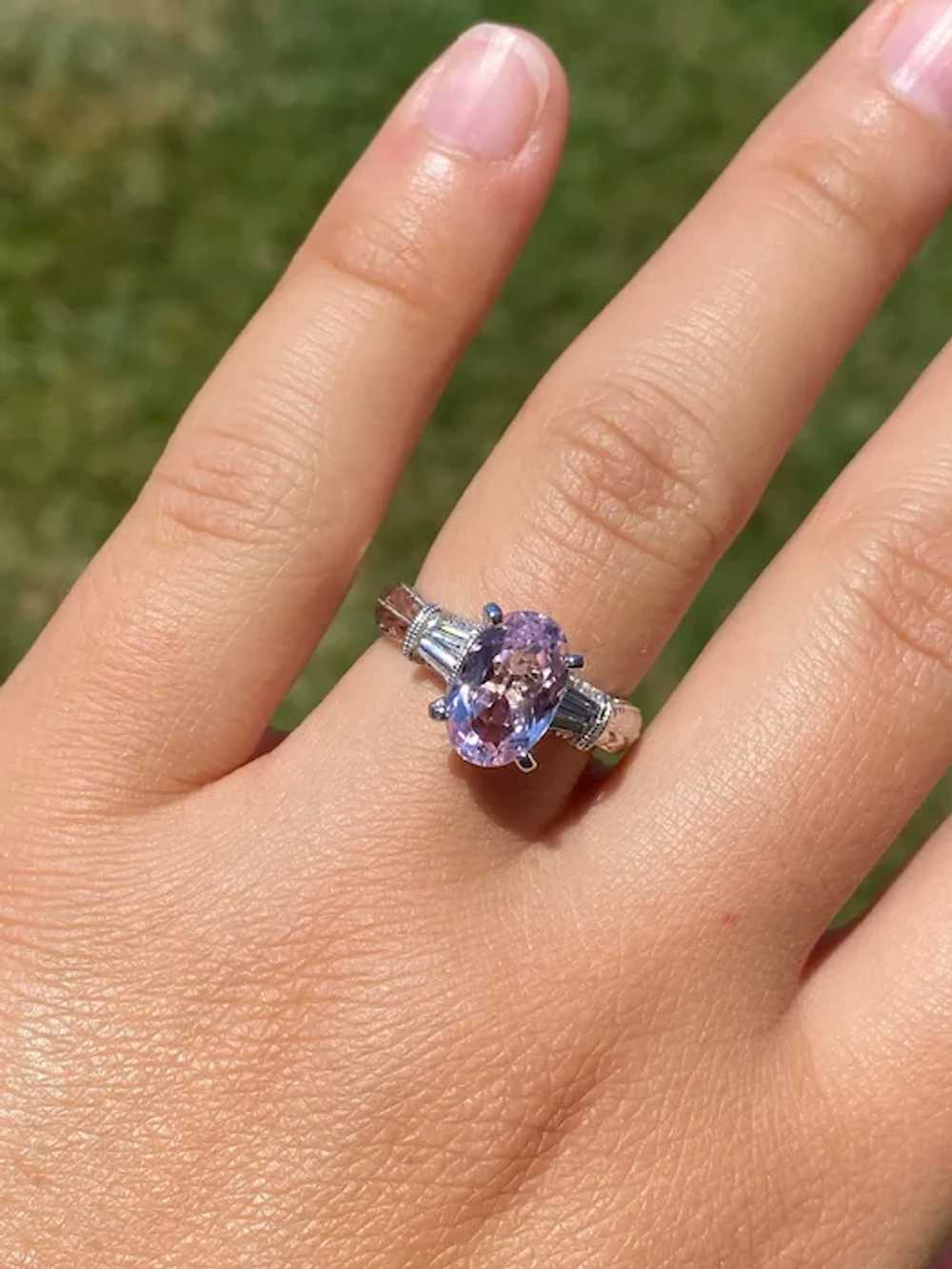Ladies 14K Engagement Ring set with 2.64 CT Afgha… - image 7