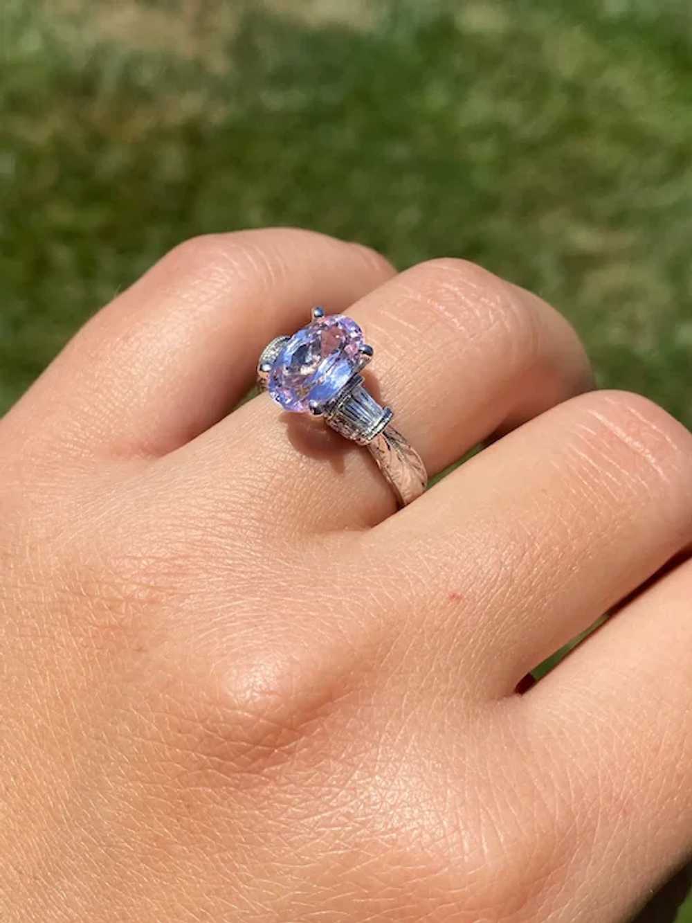 Ladies 14K Engagement Ring set with 2.64 CT Afgha… - image 9
