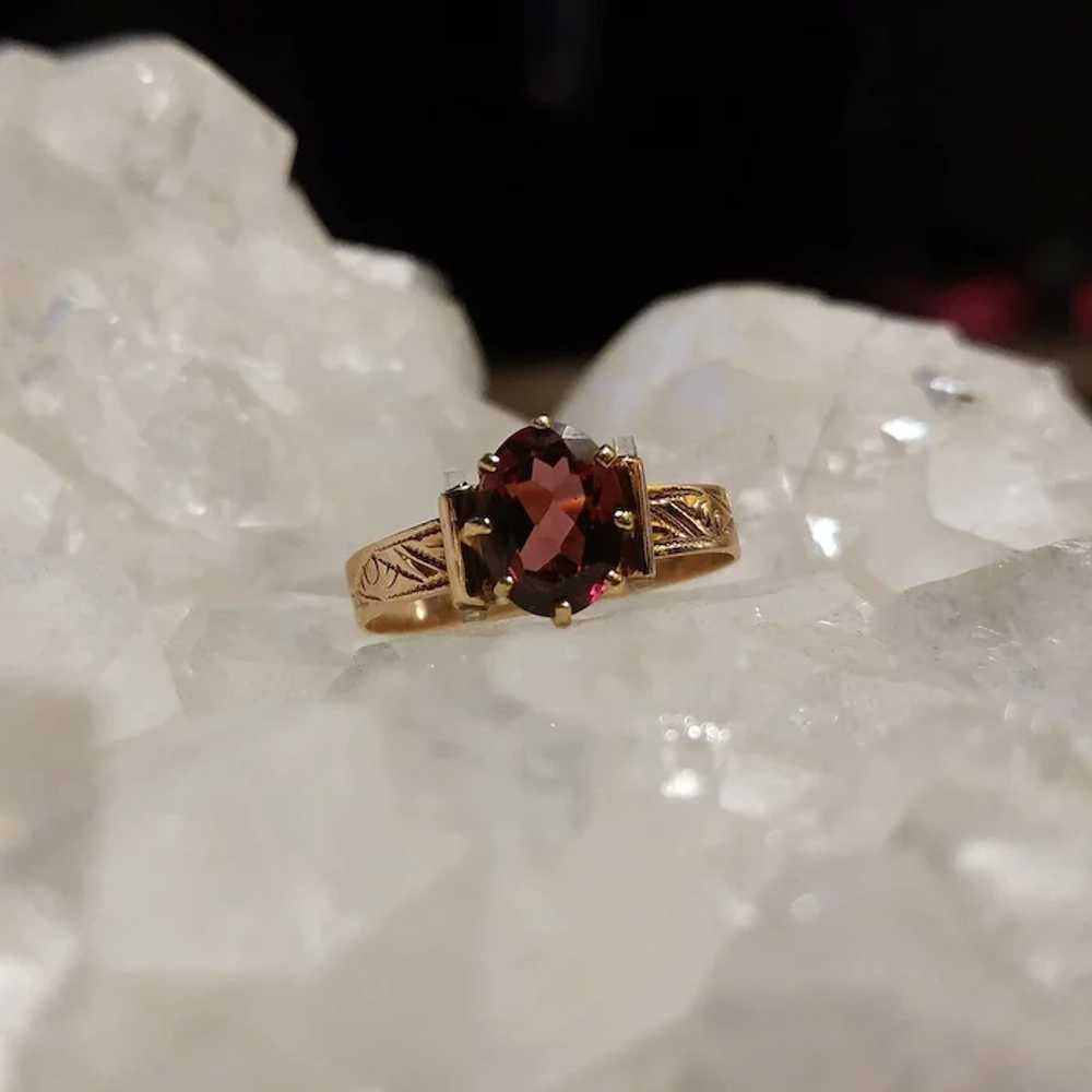 Victorian Rose Gold Garnet Ladies Ring Napoleon &… - image 3