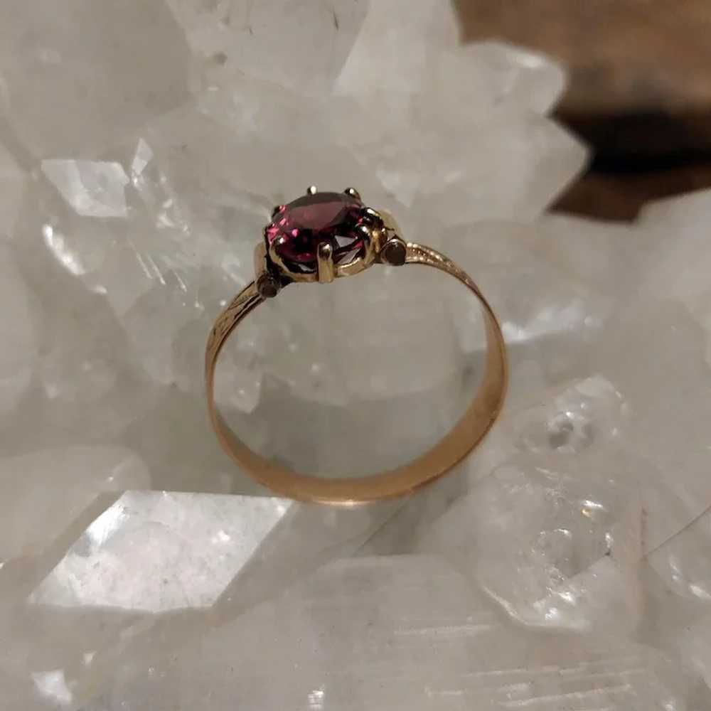 Victorian Rose Gold Garnet Ladies Ring Napoleon &… - image 4