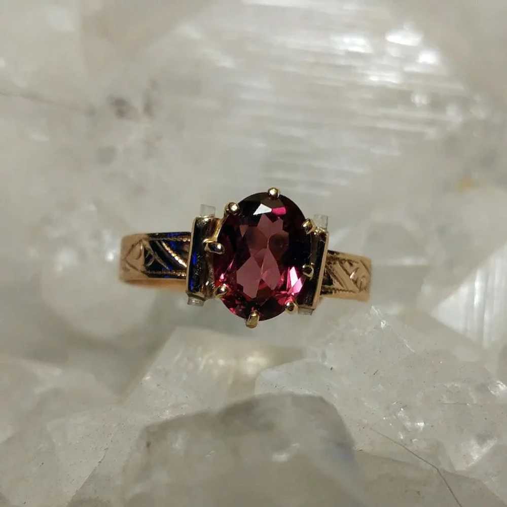 Victorian Rose Gold Garnet Ladies Ring Napoleon &… - image 6