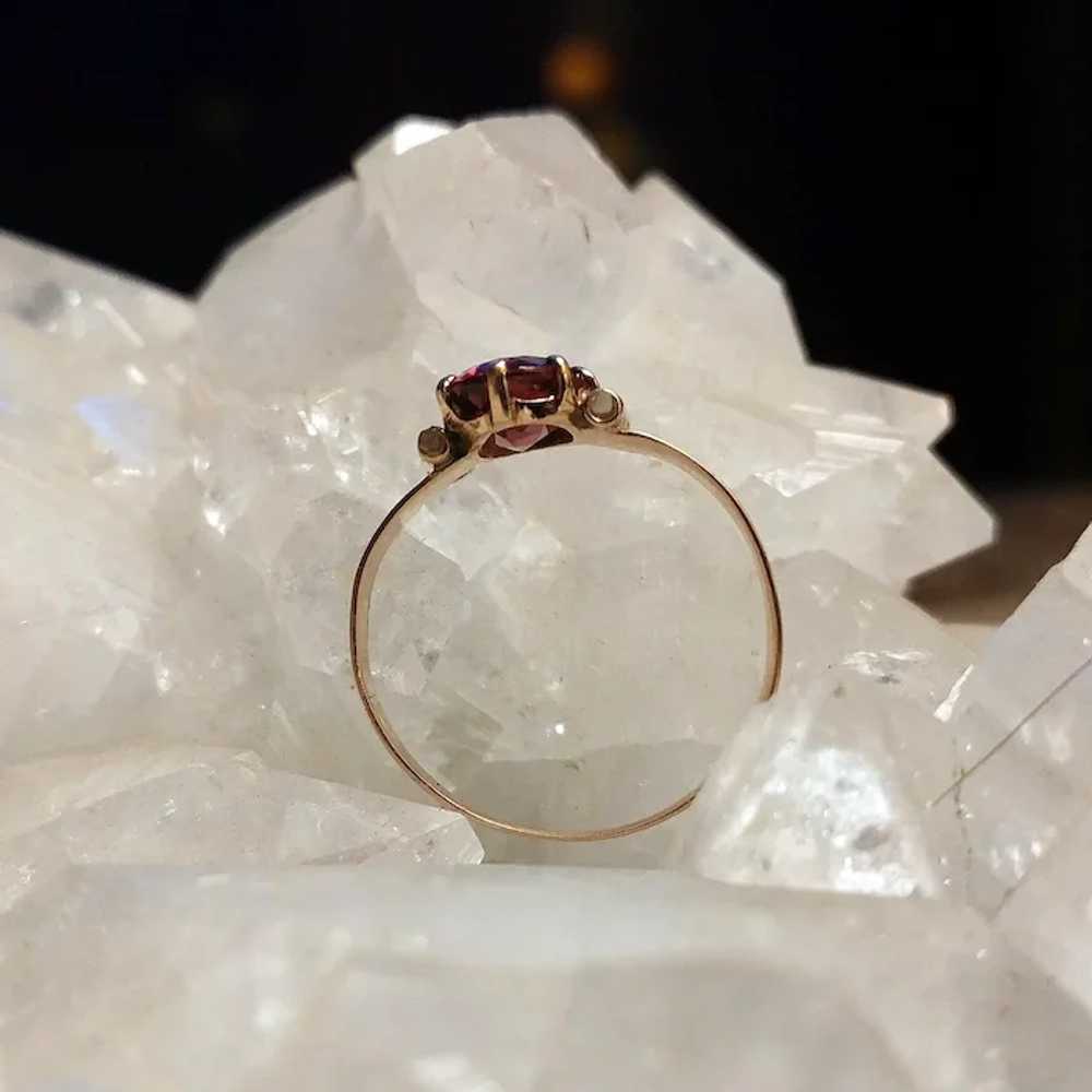 Victorian Rose Gold Garnet Ladies Ring Napoleon &… - image 8