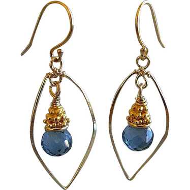 Topaz earrings Blue earrings Gem Bliss Camp Sunda… - image 1