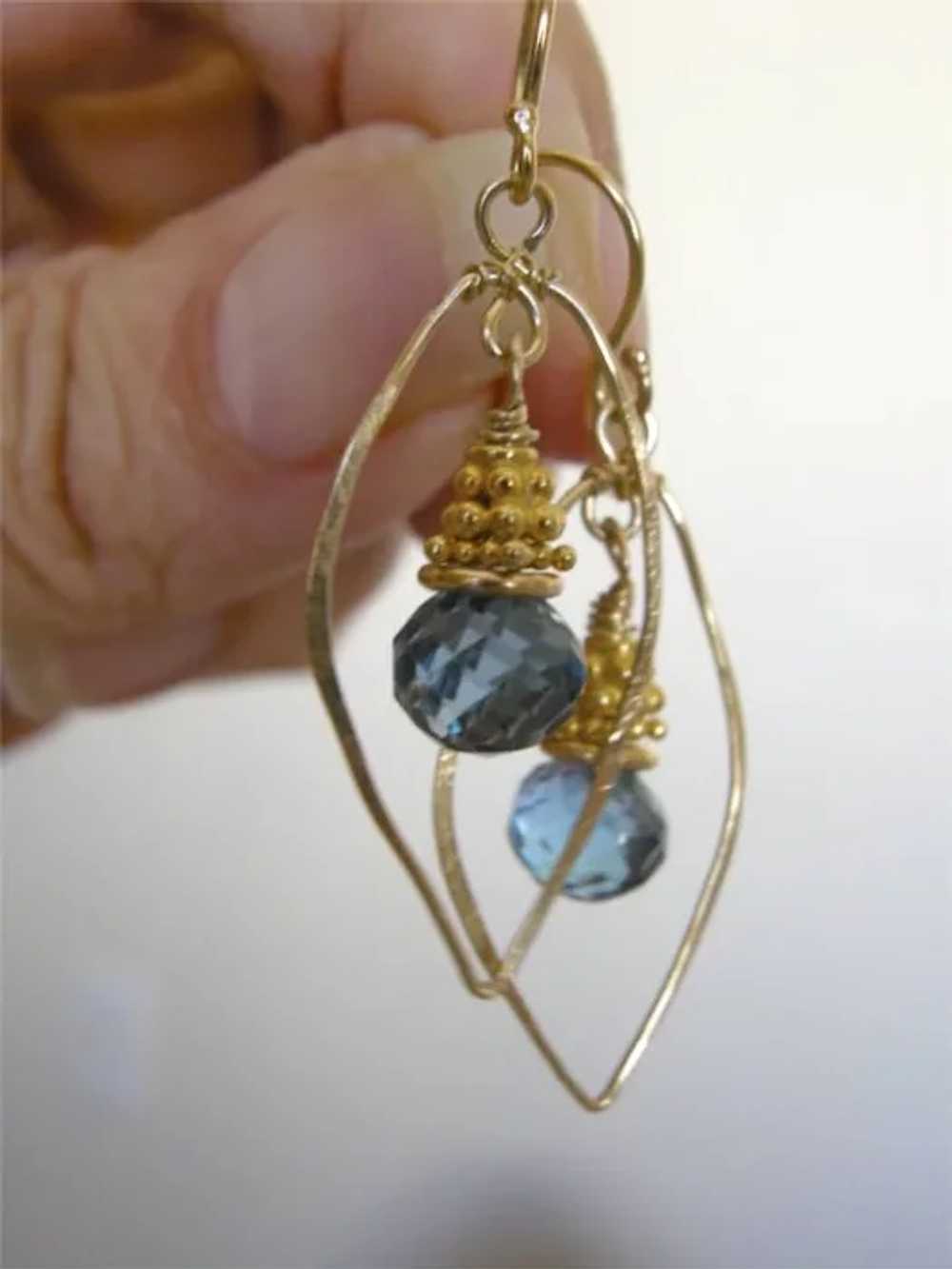 Topaz earrings Blue earrings Gem Bliss Camp Sunda… - image 2