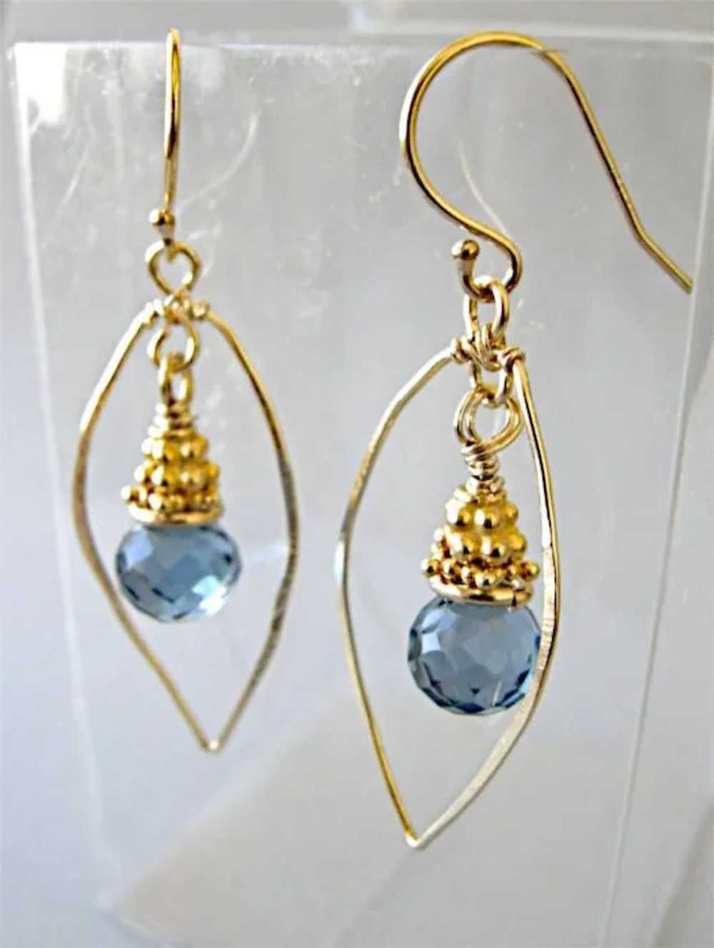 Topaz earrings Blue earrings Gem Bliss Camp Sunda… - image 3