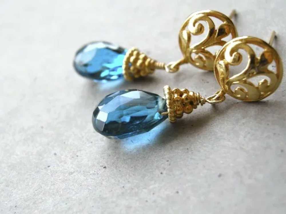 Topaz earrings Blue earrings Gem Bliss Camp Sunda… - image 4