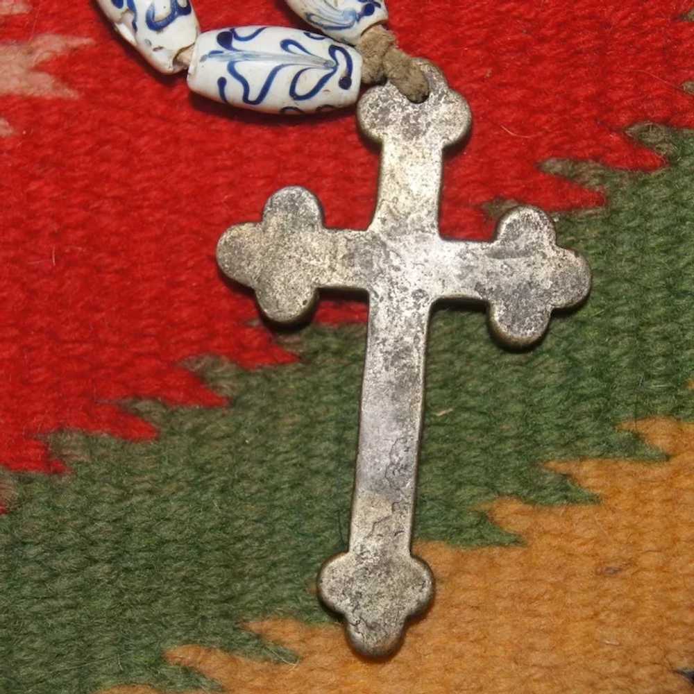 Iroquois Great Lakes Trade Silver Cross 1770's - image 5