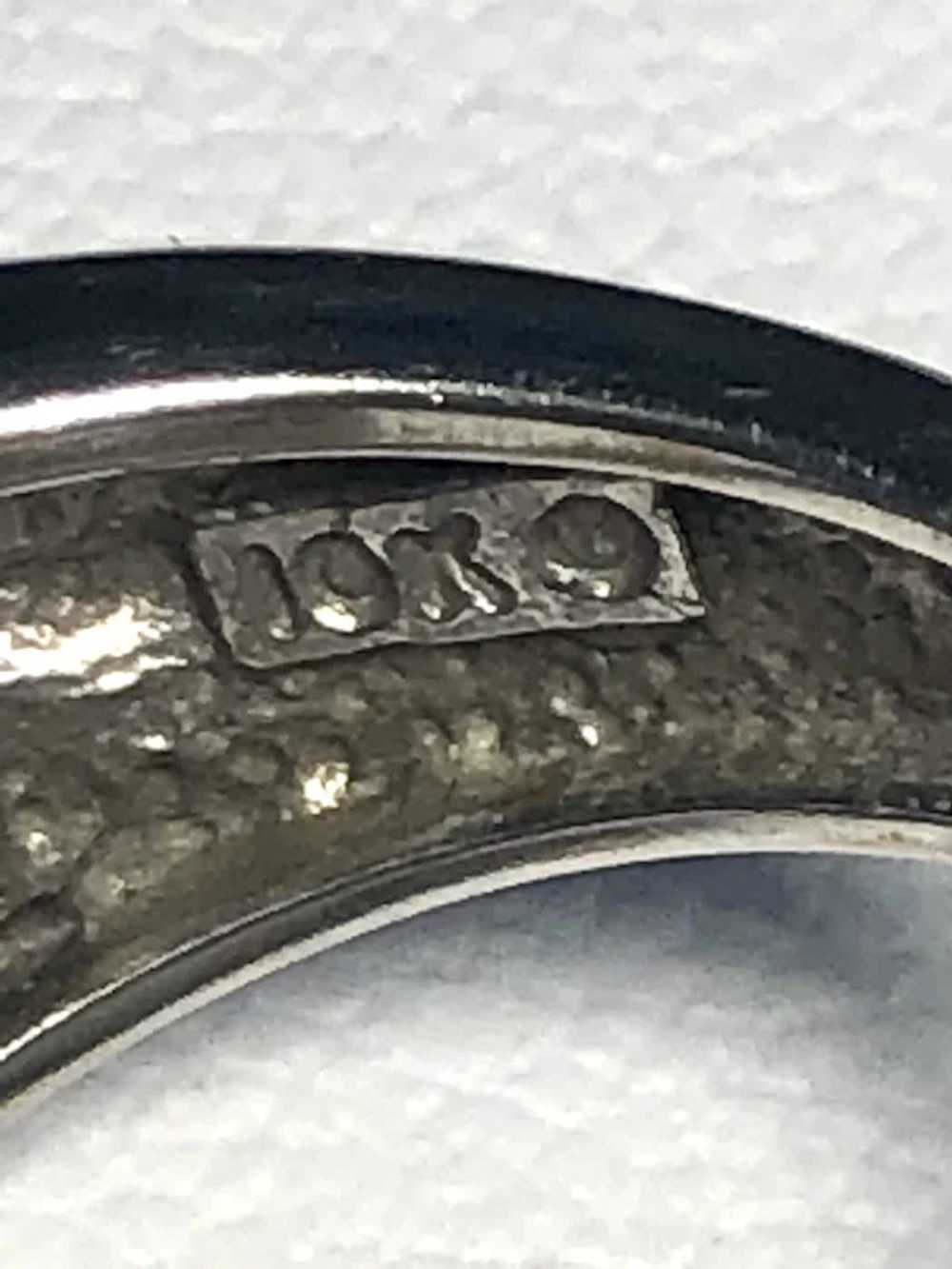 10K White Gold Diamond Band Ring - image 3