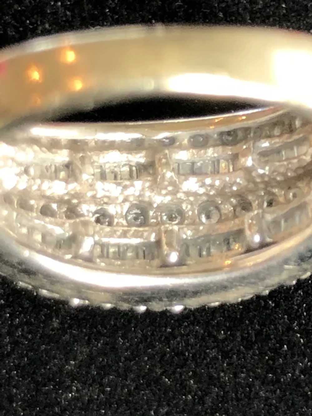 10K White Gold Diamond Band Ring - image 6