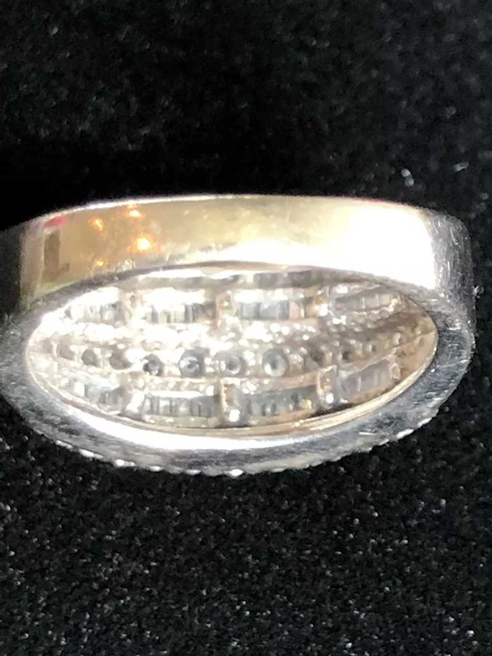 10K White Gold Diamond Band Ring - image 7