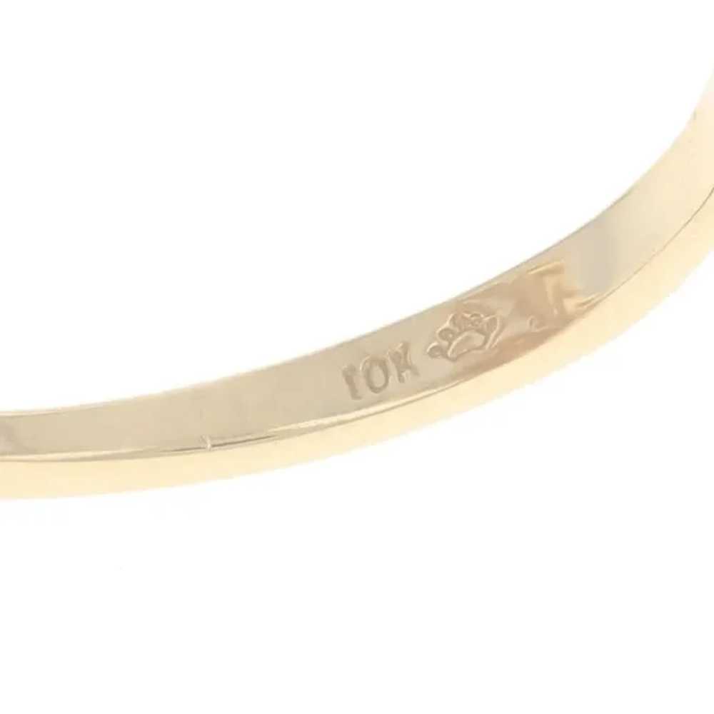 Yellow Gold Ruby & Diamond Bypass Ring - 10k Marq… - image 6