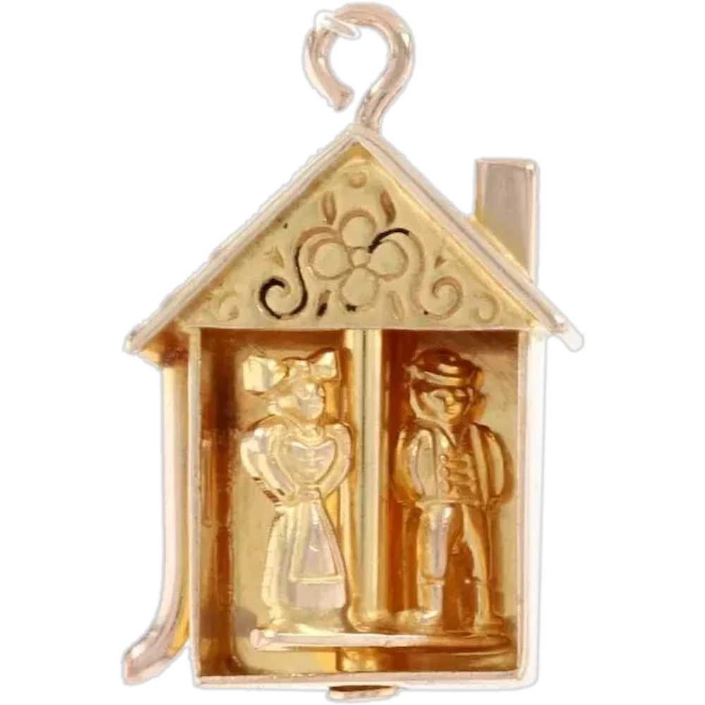 Yellow Gold Home Sweet Home Couple Charm - 14k Ne… - image 1