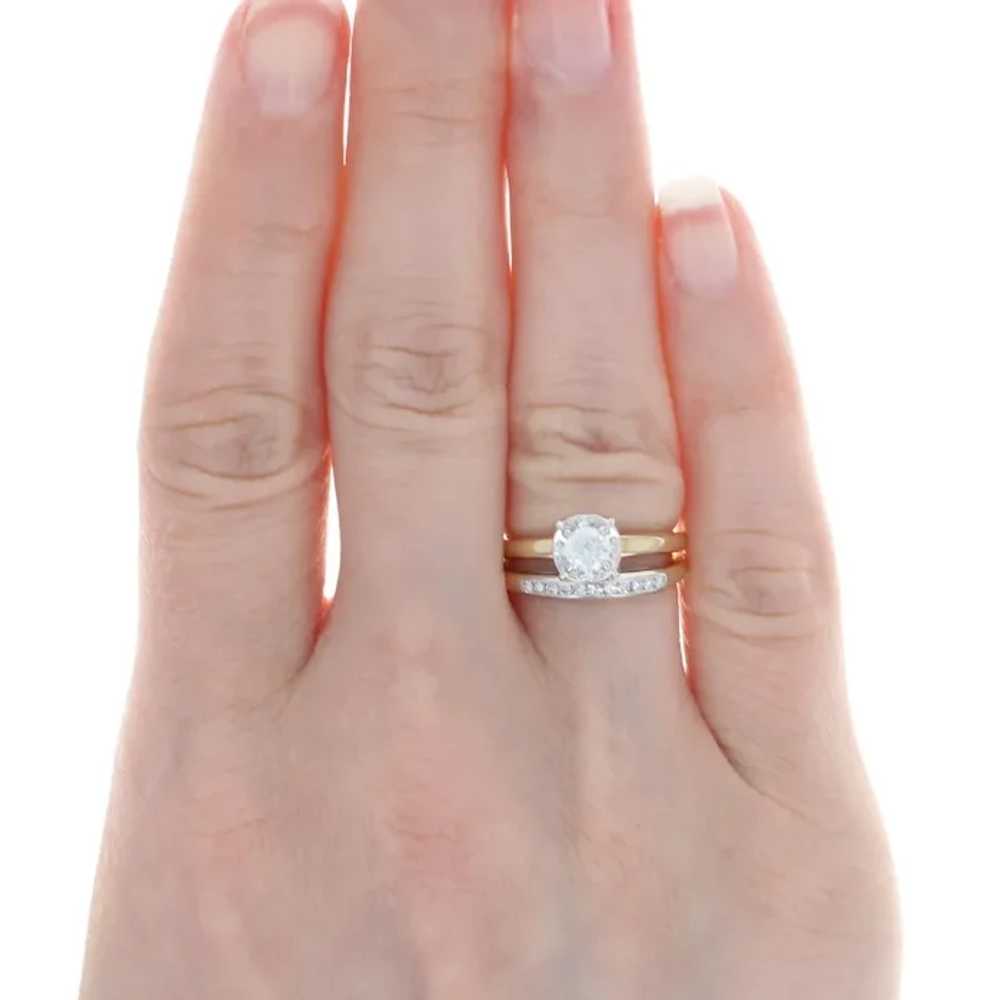 Vintage Diamond Engagement Ring & Wedding Band - … - image 4