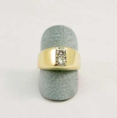 Vintage Men's Double Diamond Ring - image 1