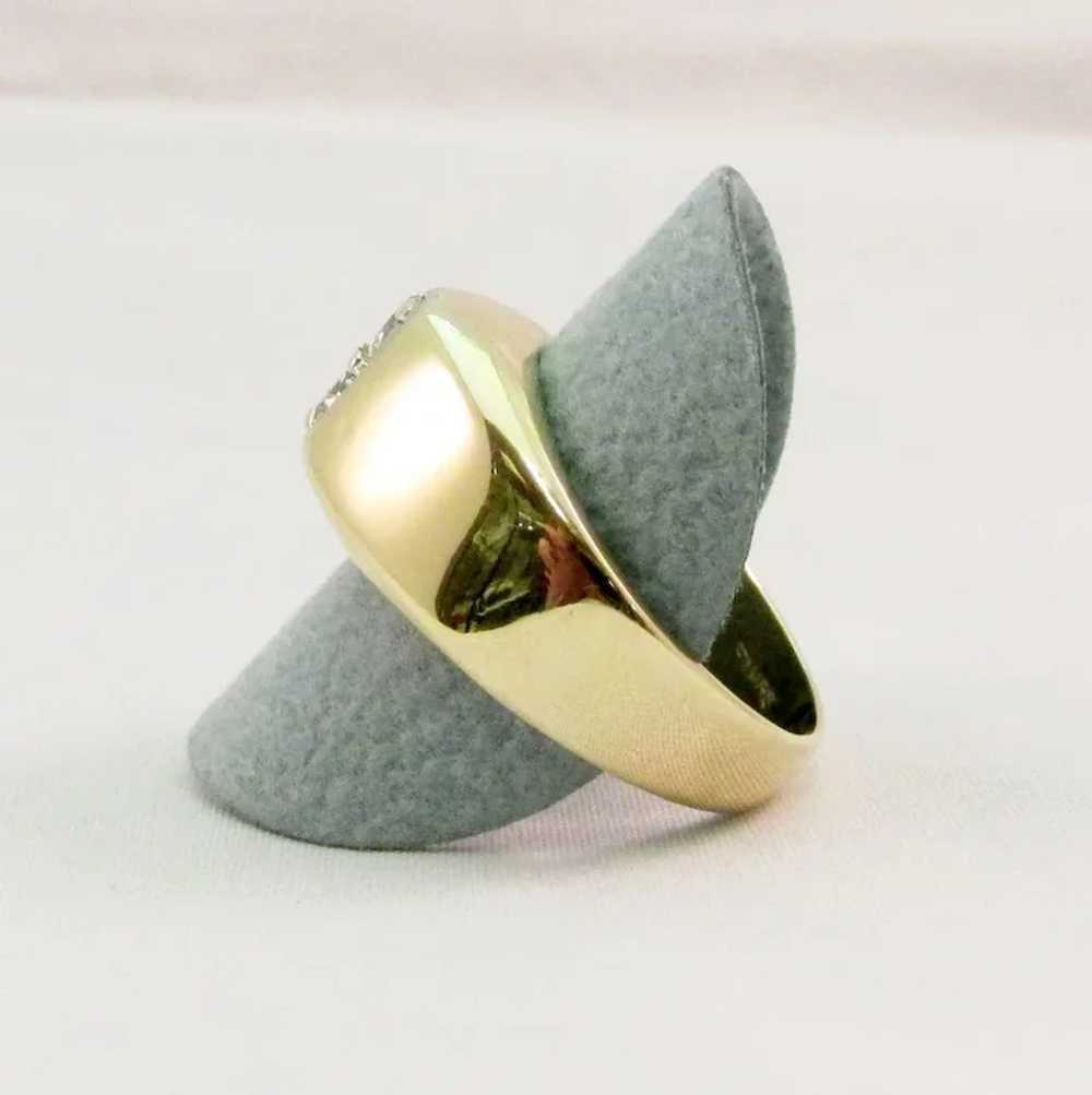 Vintage Men's Double Diamond Ring - image 3