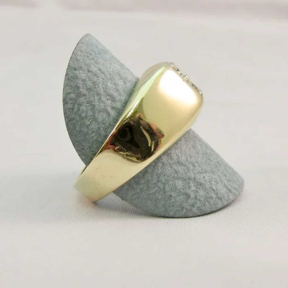 Vintage Men's Double Diamond Ring - image 4