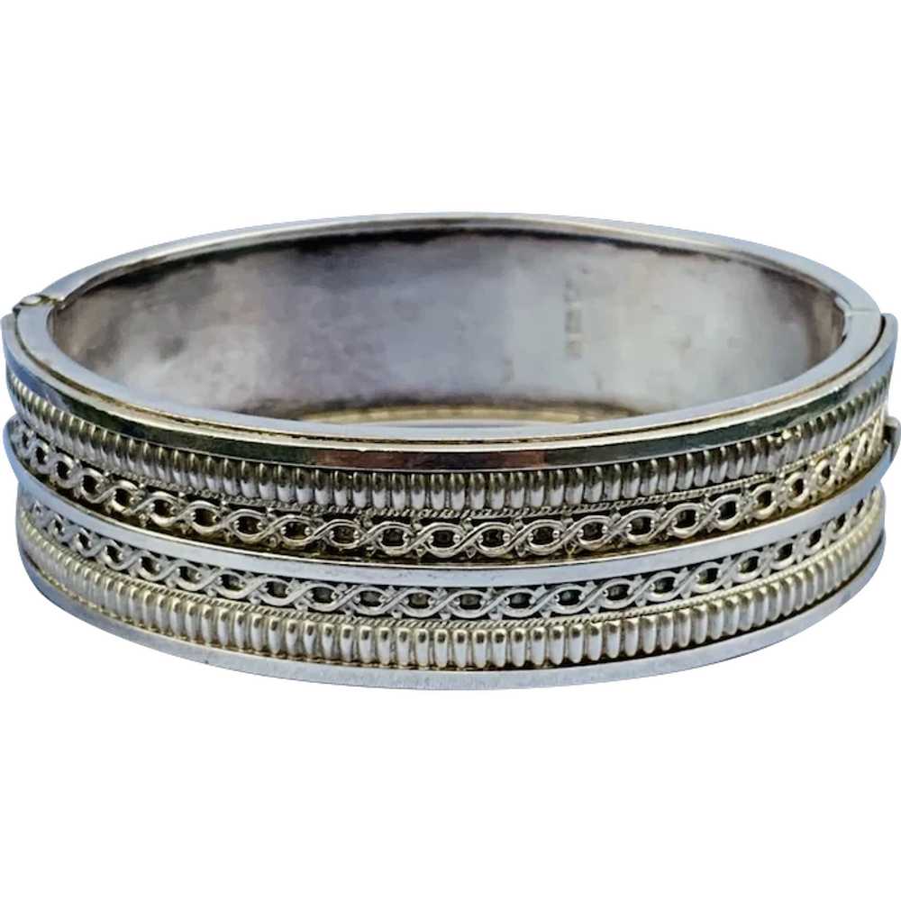Silver (Sterling) Bangle Bracelet, Victorian - image 1