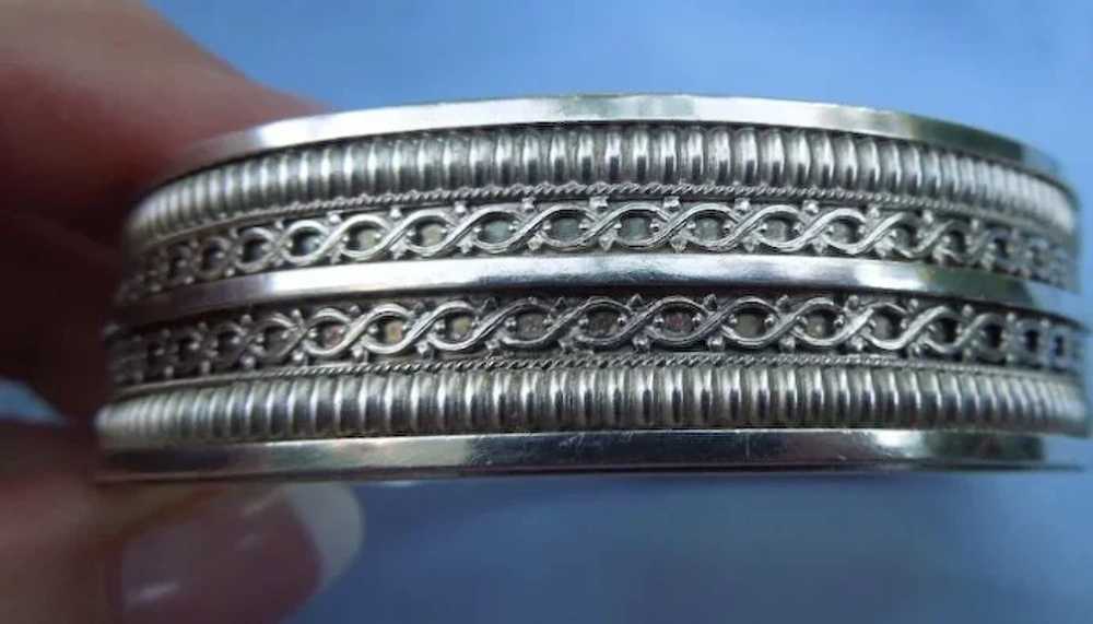 Silver (Sterling) Bangle Bracelet, Victorian - image 6