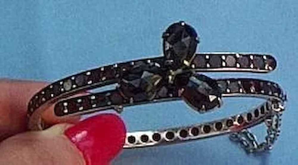 Bohemian Garnet Bangle Bracelet, Victorian - image 3