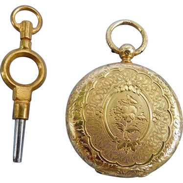 18 ct Hunter case pocket watch, 1820 - image 1