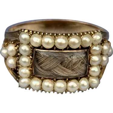 Spring Street Statement shops Skull Ring Tan Pearl Enamel Gold Plated 8 1/2 Adjustable