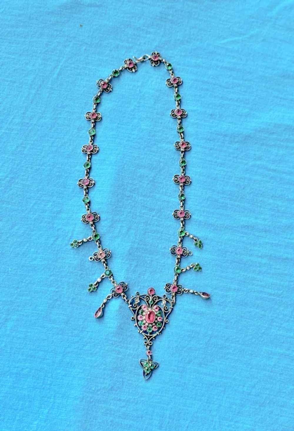 Paste Necklace, Vermeil, French, Victorian - image 2