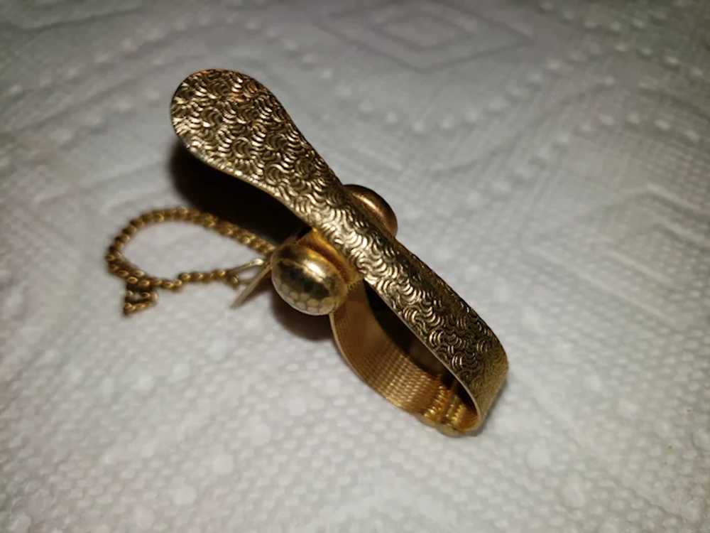 Vintage Gold Tone Scarf Clip Glove Clip 1950's Sc… - image 5