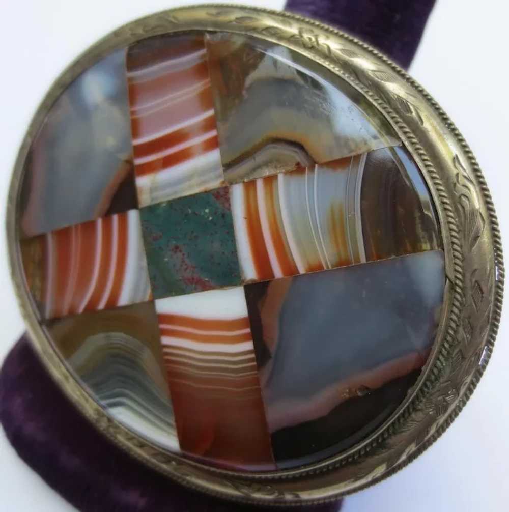 Victorian Large Scottish Agate Bullseye Bloodston… - image 2