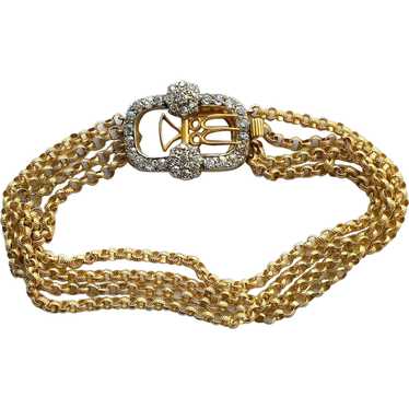 Antique Georgian Gold Diamond Bracelet - image 1