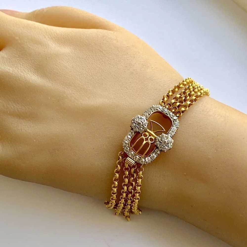 Antique Georgian Gold Diamond Bracelet - image 3