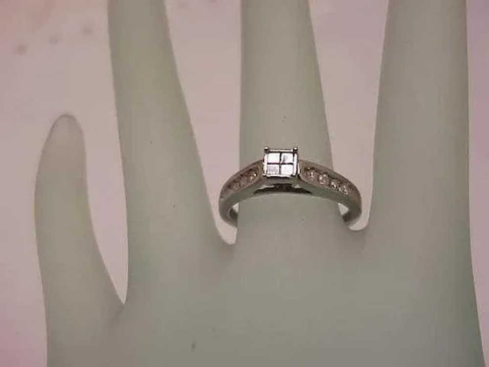 Estate Vintage 14k White Gold .25ct Diamond ring … - image 4