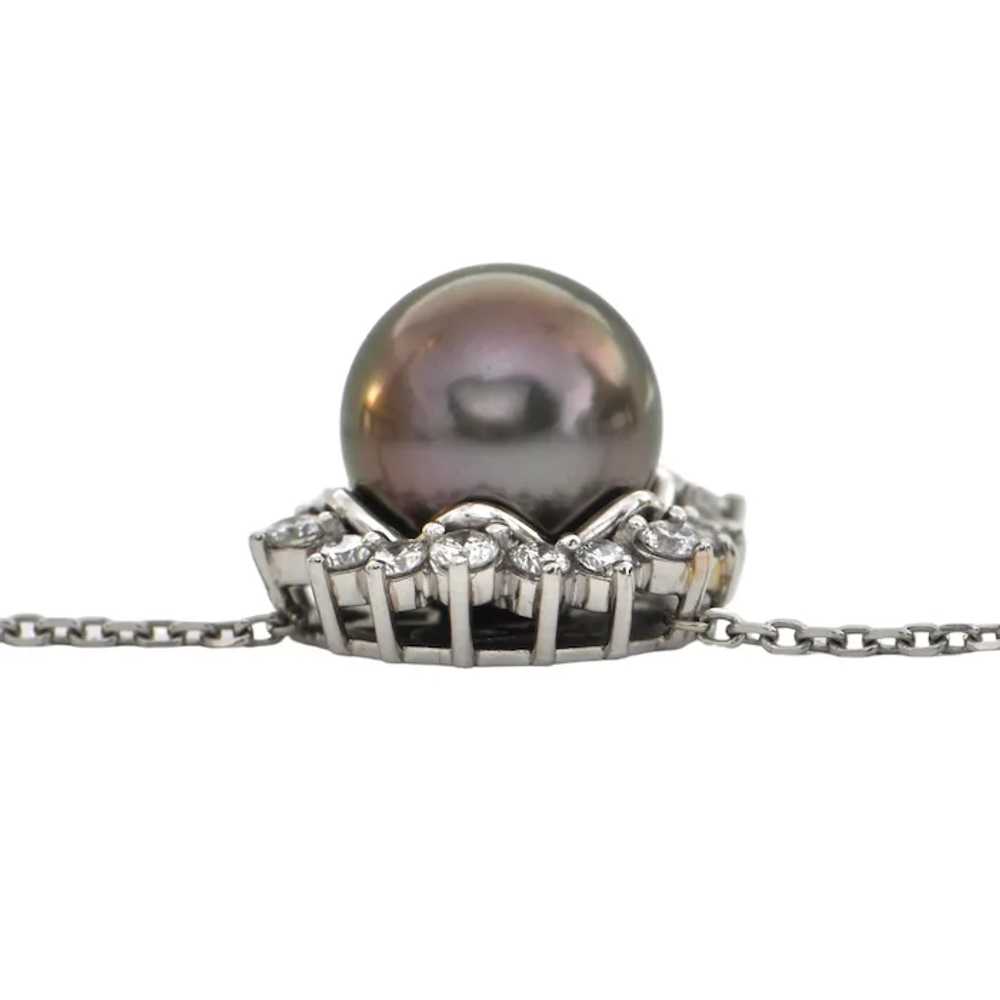 Daisy Exclusive Peacock color Tahitian Pearl and … - image 2