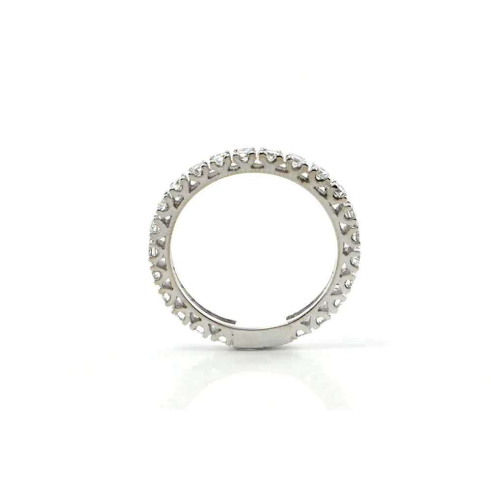 Modern 0.80CT Diamond 18K White Gold Eternity Band - image 3