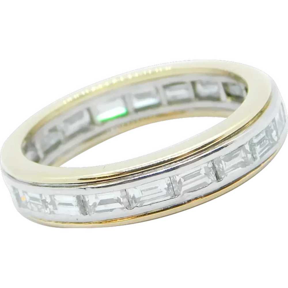 1.60 ctw Baguette Cut Diamond Eternity Band Ring … - image 1