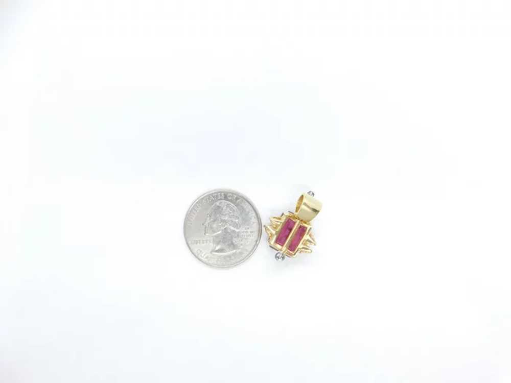 Custom 7.86 ctw Pink Tourmaline and Diamond Penda… - image 5