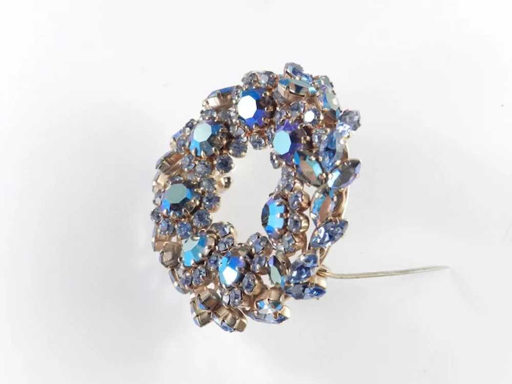 Schoffel Austria Rhinestone Wreath Brooch Pin - Gem