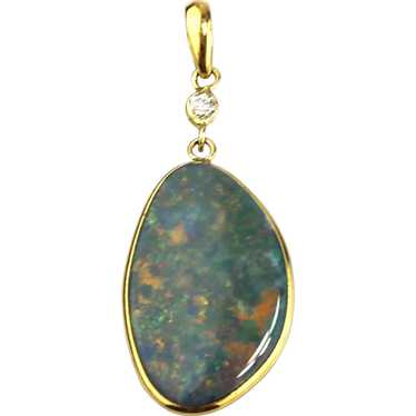 Handmade Natural  Australian Fiery Opal Diamond 1… - image 1