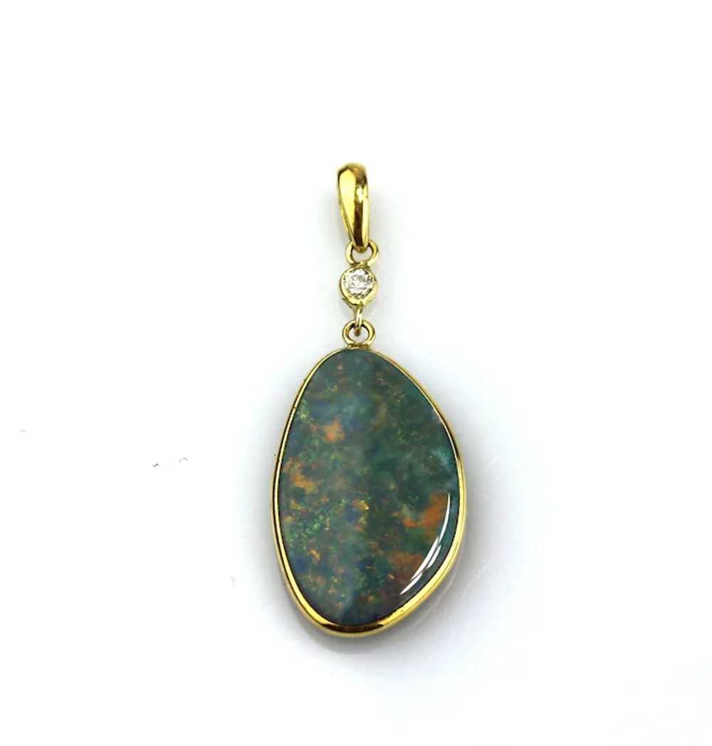 Handmade Natural  Australian Fiery Opal Diamond 1… - image 2