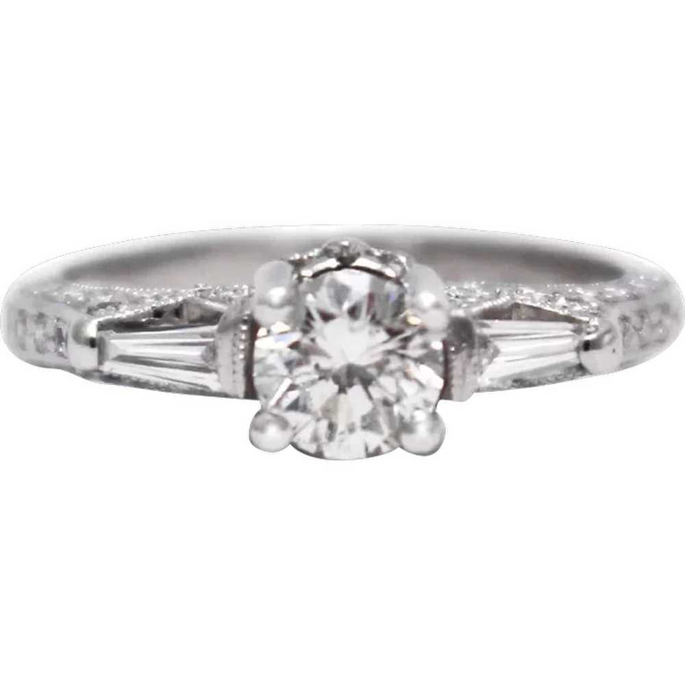 2CT Natural Round Cut Diamond Engagement Ring in … - image 1